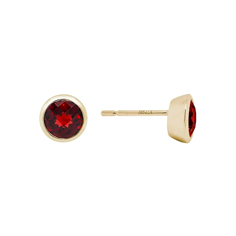 women’s sparkly earrings-Garnet Stud Earrings