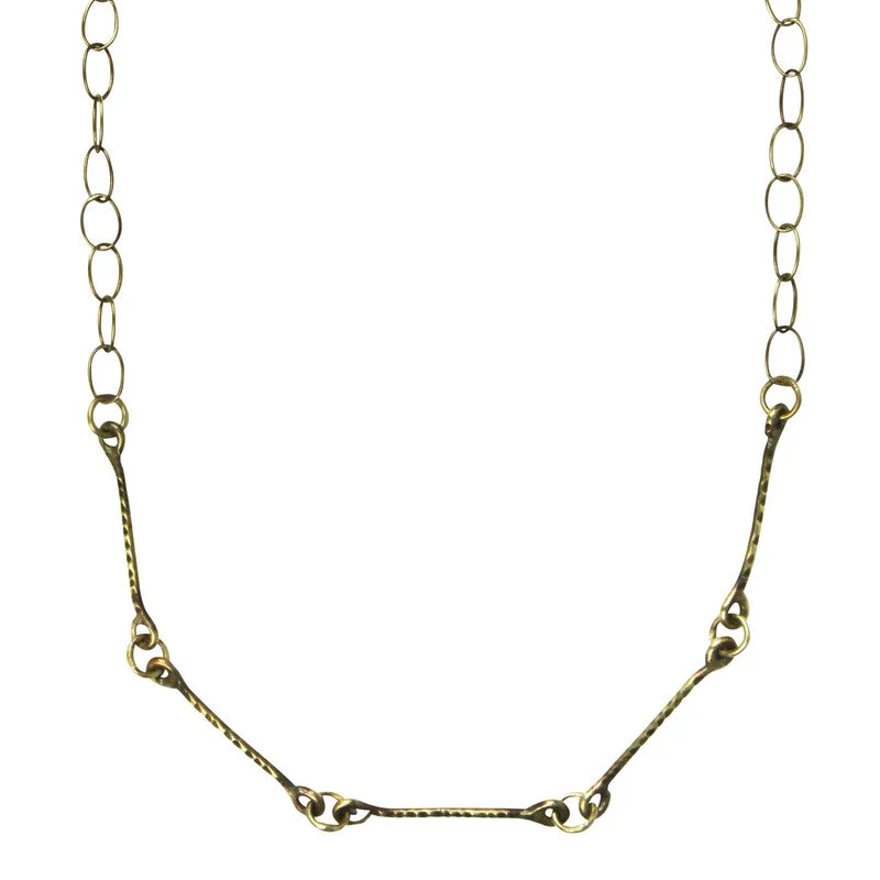 women’s choker necklace-Balsa Chain Necklace, Brass