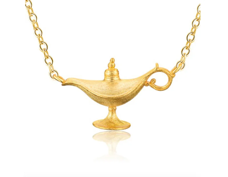 women’s rope chain necklace-Aladdin's Lamp Necklace