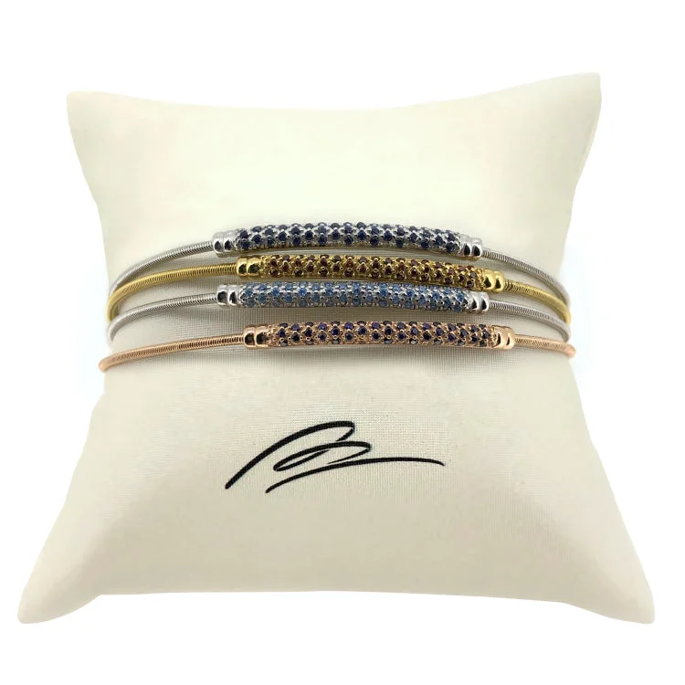 women’s luxury diamond bangle-Asorted LL7022B Birth Gems Stack