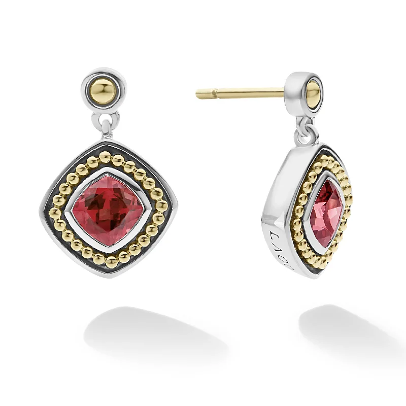 women’s luxury earrings-Rhodolite Garnet Drop Earrings